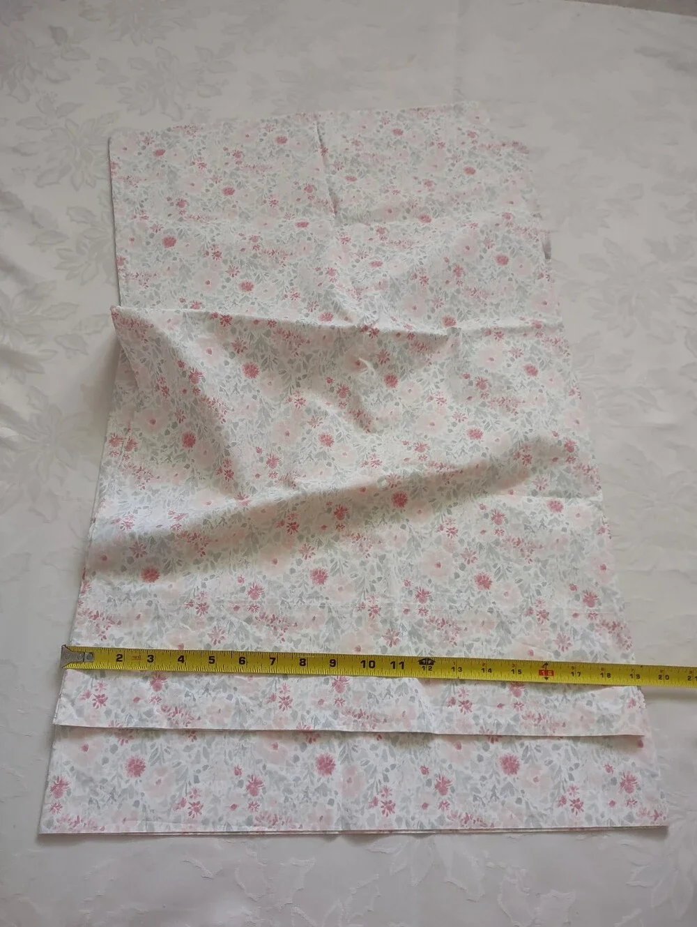 Ralph Lauren 3 Piece Set Cotton Floral Flat Sheet & 2 Pillow Cases